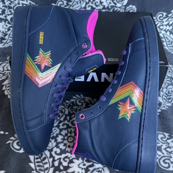 Converse Pro Leather Hi Obsidian/Hyper Magenta MEN`S - Picture 12 of 16